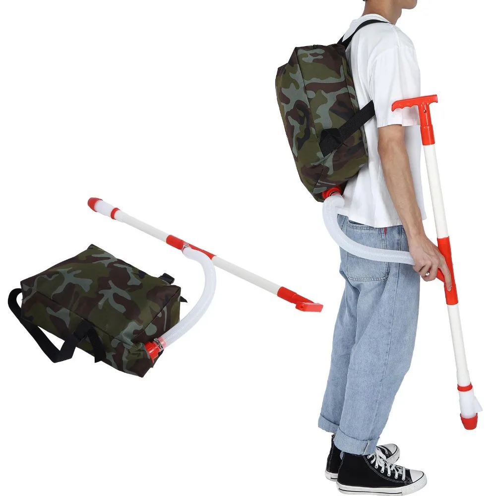 Convenient Adjustable Manual Fertilizer Spreader Handheld Ergonomic Fertilizing Tool With Bag PVC Broadcast Spreader