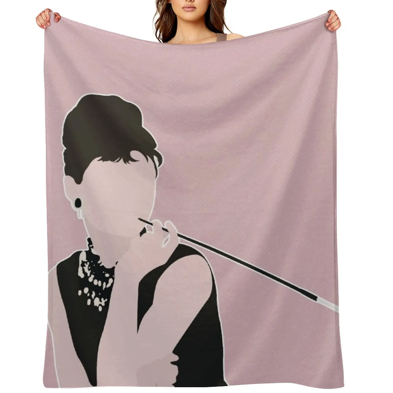 AUDREY HEPBURN Throw Blanket Large Sofa Throw Flannel Sofa Quilt Blankets