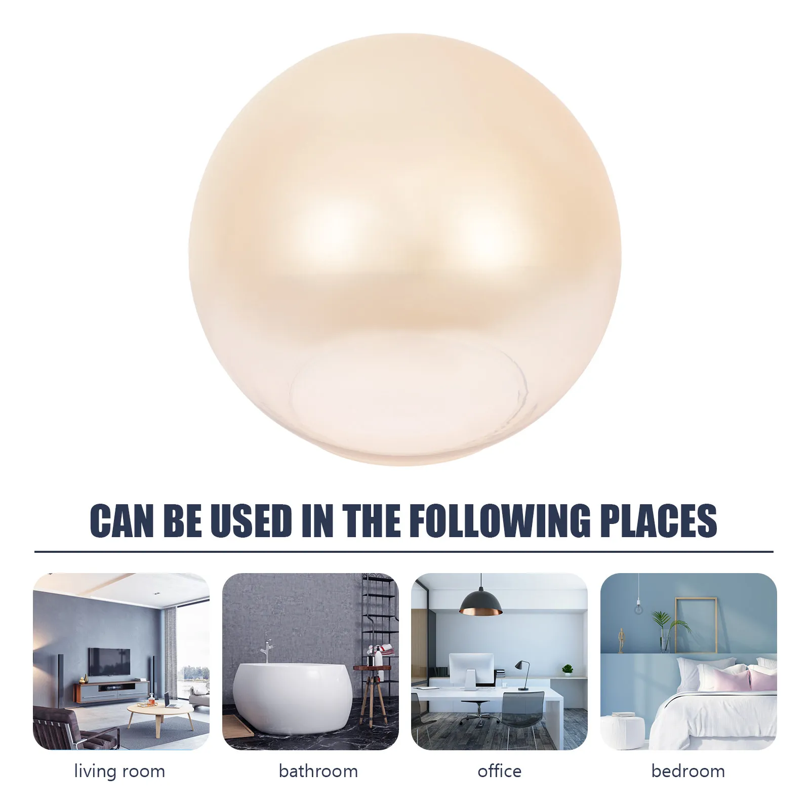Glass Globe Lamp Shade Replacement Cover for Ceiling Pendant Wall Light Fixtures Modern Light Shade for Home Bedroom Living Room