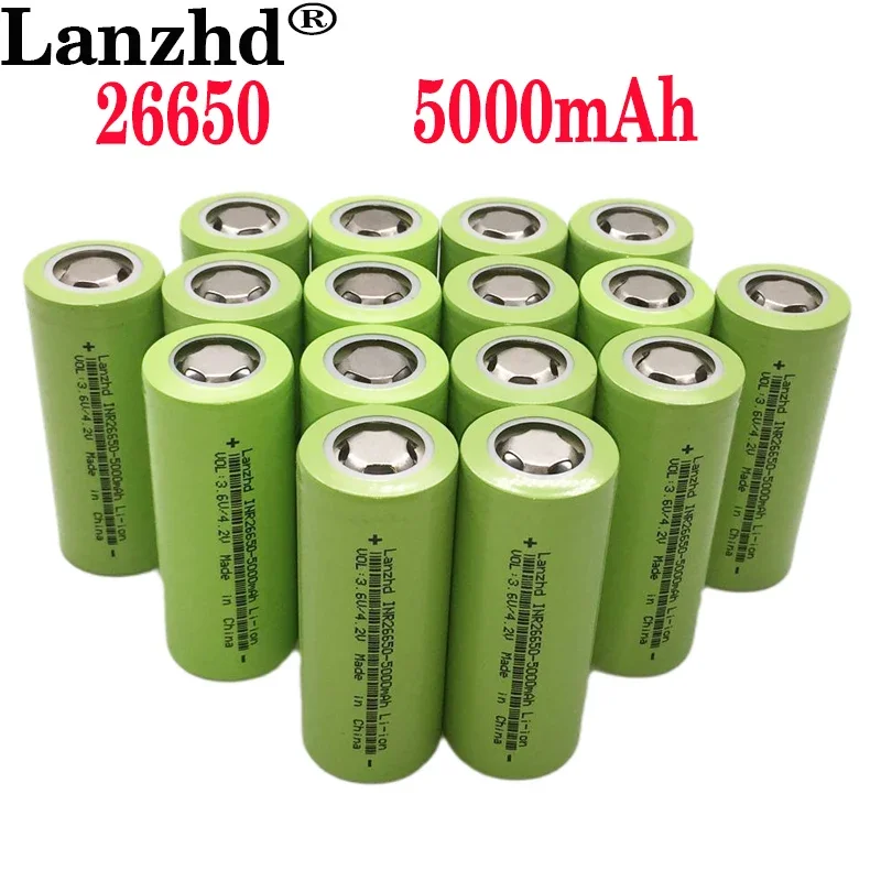 

12PCS Lii-50A 26650 5000mah 26650 50A Li-ion 3.7v Rechargeable Battery for Flash light Power Tools