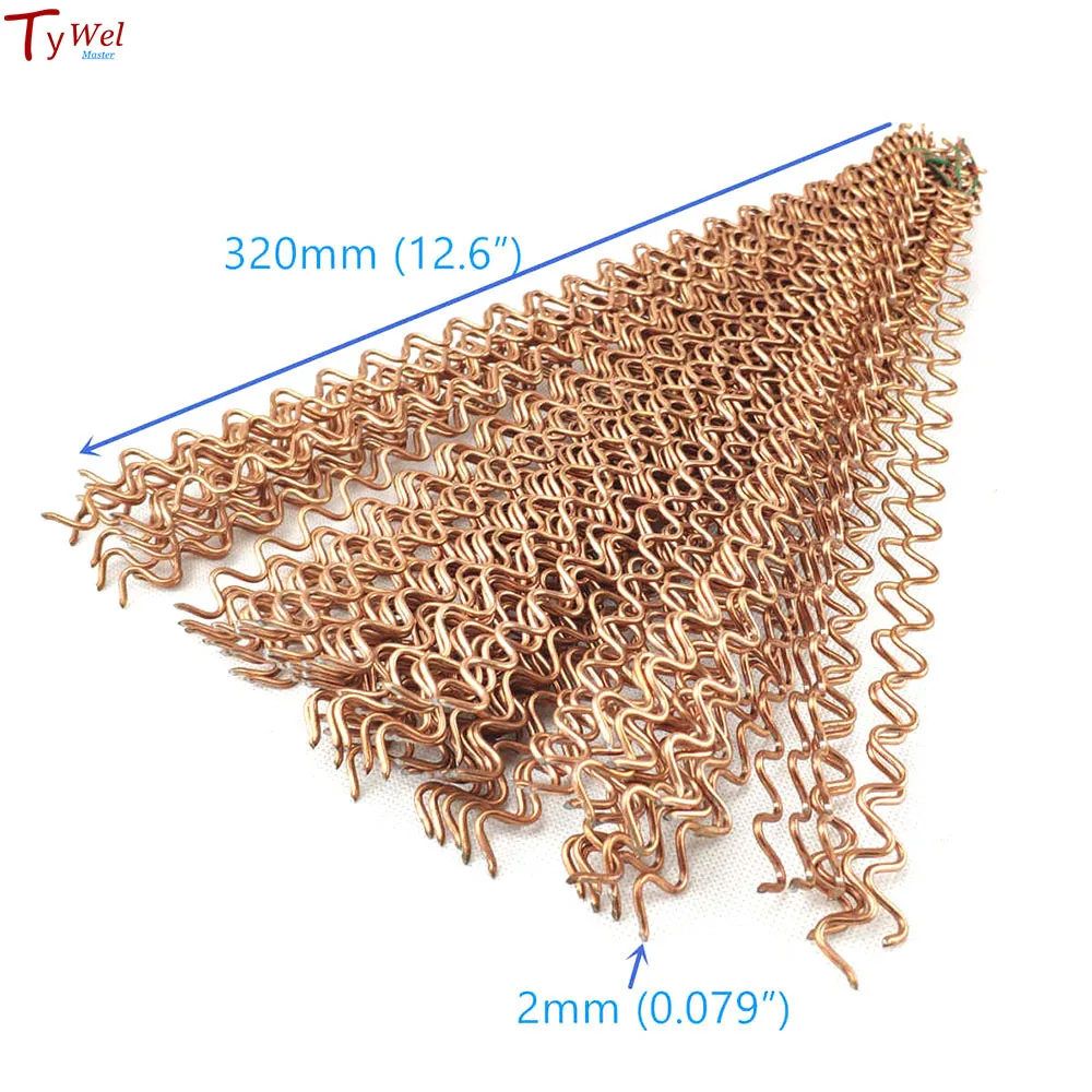 100pcs Dent Pulling Wave Wiggle Wire 320mm Long 2mm Diameter Car Repair Dent Puller Spot Welding Panel Pulling Wiggle Wires