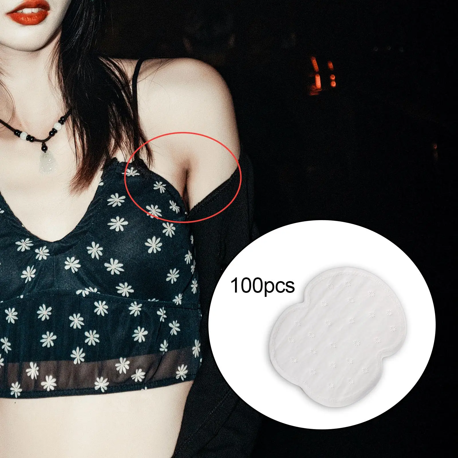 100 Pieces Disposable Underarm Sweat Pads White Stickers Summer Clothing Large Armpit Sweat Protector Pads for Women and Men