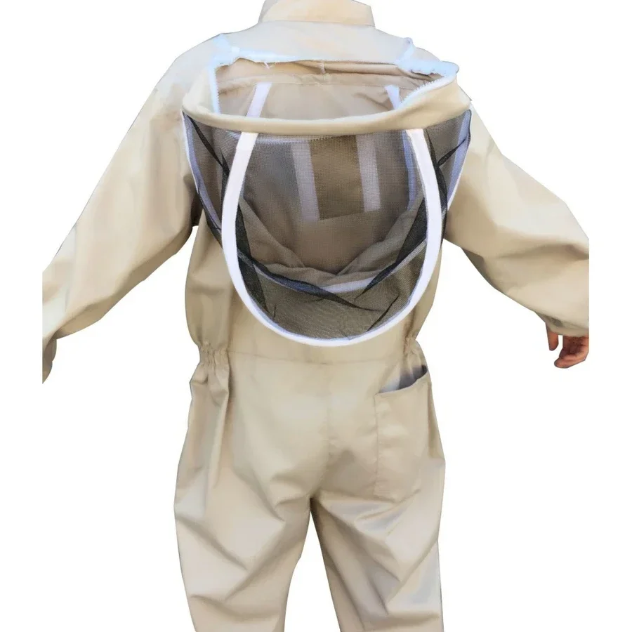 Professional Ventilated Full Body Beekeeping Bee Keeping Suit w/ Leather Gloves