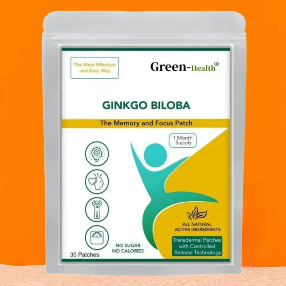 

Ginkgo Biloba Patch Gingko Transdermal Patches - 30 Patches One Month Supply