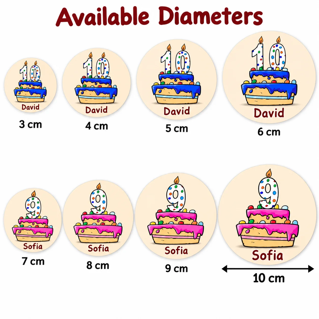 Customized Birthday Cake Stickers Can Add Names and Age Numbers, Available in Various Colors, Suitable for Sticking on Packaging Boxes, Gift Boxes, Coffee Cups, Shopping Bags, Product Packaging, and Thank You Cards, Making It Easy for Customers to Scan the Qr Code to Access the Official Website, Social Media, or Online Store, Enhancing Brand Recognition, Suitable for Small Businesses, Artisanal Shops, Coffee Shops, Bakeries, and E-Commerce Sellers