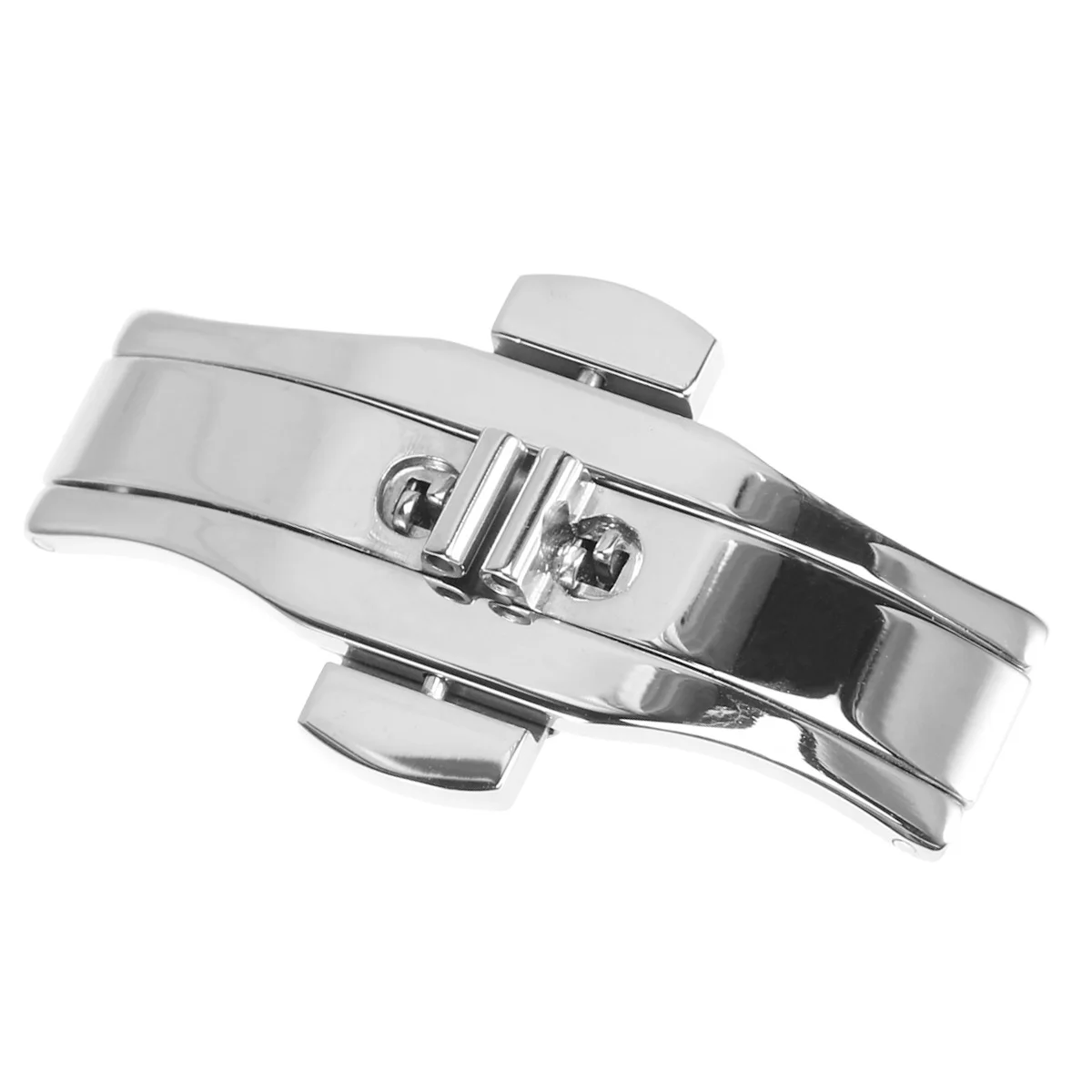 

Stainless Steel Buckle Double Push Button Fold Durable Deployment For Band Strap Replacement Butterfly Band Push Button Watch