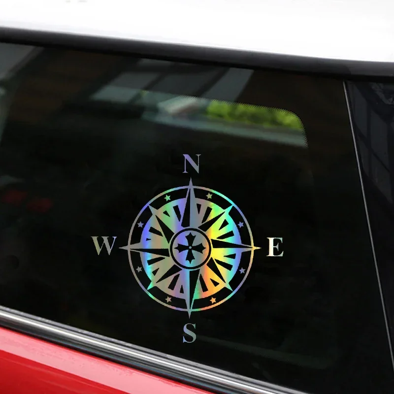 Three ratio car self-adhesive stickers, NSWE compass, and fun car warning signs