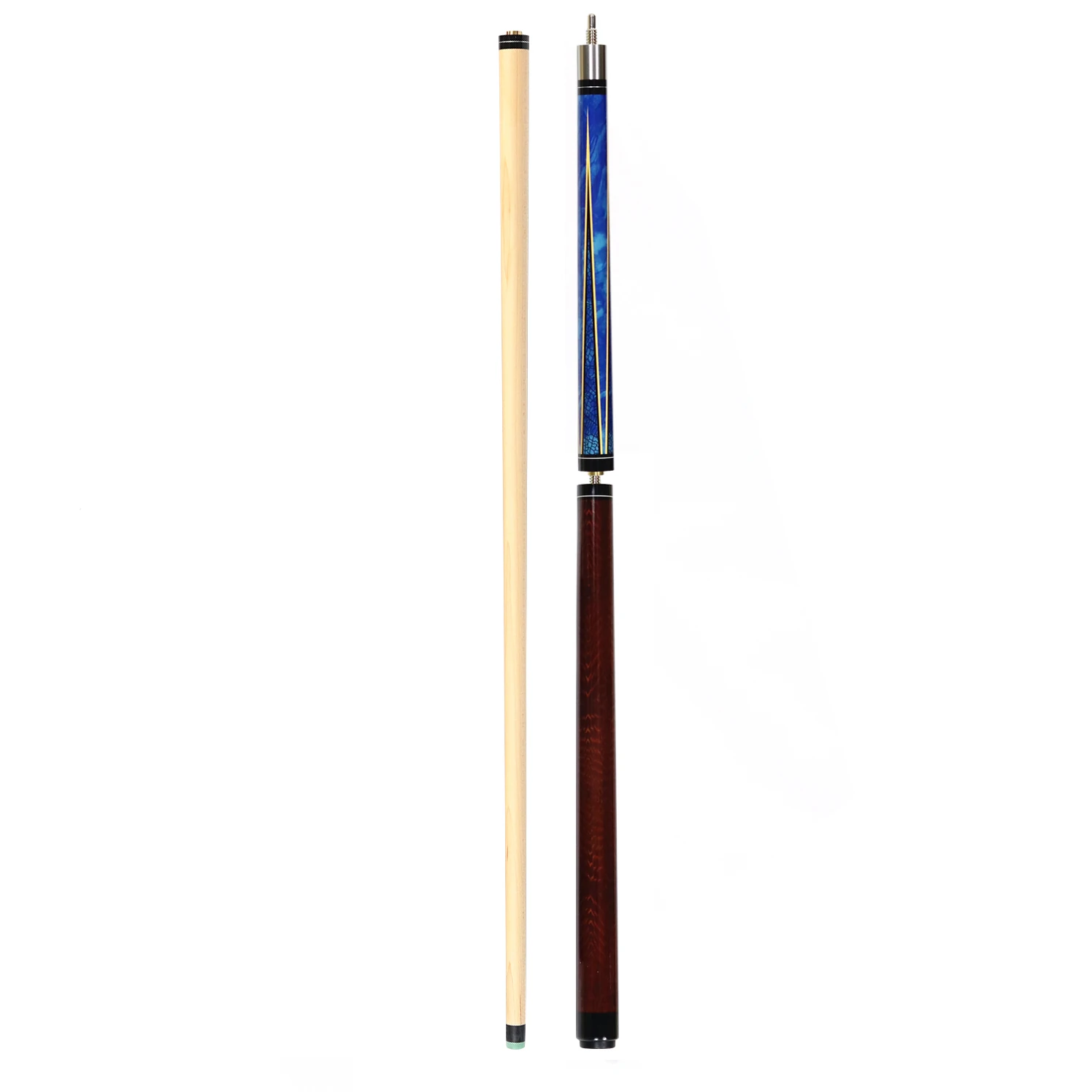 

High Quality Maple/White Ash Wood Shaft 3-pcs 57‘’ Billiard Pool Jump Break Cue with 14mm Bakelite Cue Tip for Sale