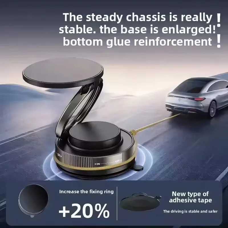 حامل هاتف مغناطيسي مفرغ T30، لقفل دوار قابل للتعديل لتركيب الهاتف بكوب الشفط، لسيارتك/صالة الألعاب الرياضية/المرآة #4