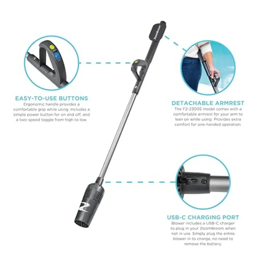 FirmHome StoreLightweight Air Broom With Ergonomic Handle Powerful Controlled Airflow For Easy Debris Removal At Home Patios Pic