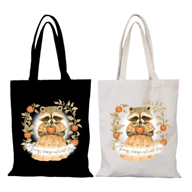 New Handbags Leisure the Tote Bag Cartoon Cute Folding Shopping Bag Lady Bags Women's Handbag Eco Shopper Beach Cloth Canvas Man