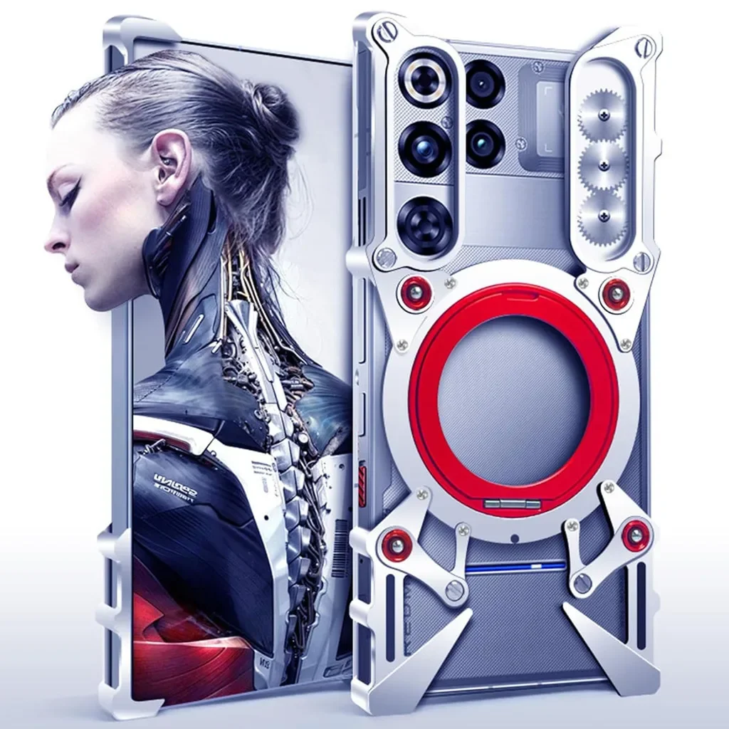 

Магнитный металлический корпус для Nubia Redmagic 11 Pro/11 Pro+ с вращающимся держателем на подставке