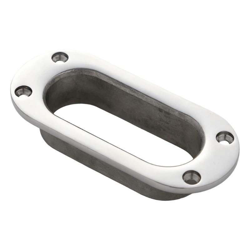 6XDF Boat Stainless Steel 95x38mm Oval Hawse Cable Guide Pipe Mooring Anchors Rope Line Fairlead Marine Hardware