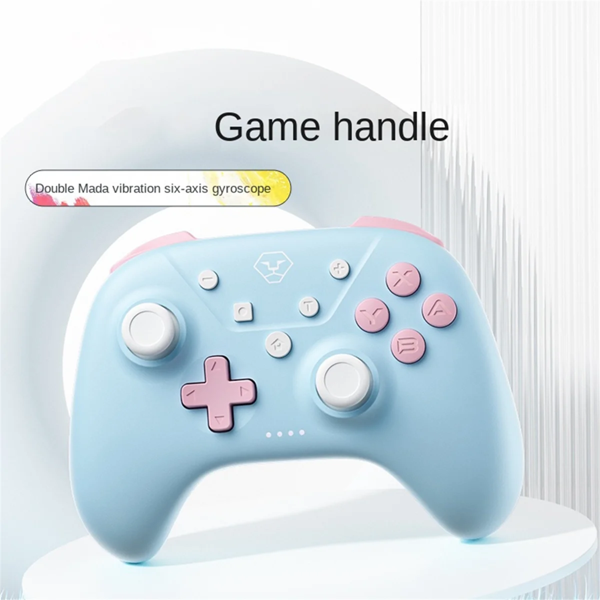 do przełącznika Gamepad Bluetooth 3-trybowe wibracje somatosensoryczne Cukierkowy kolorowy uchwyt Biały