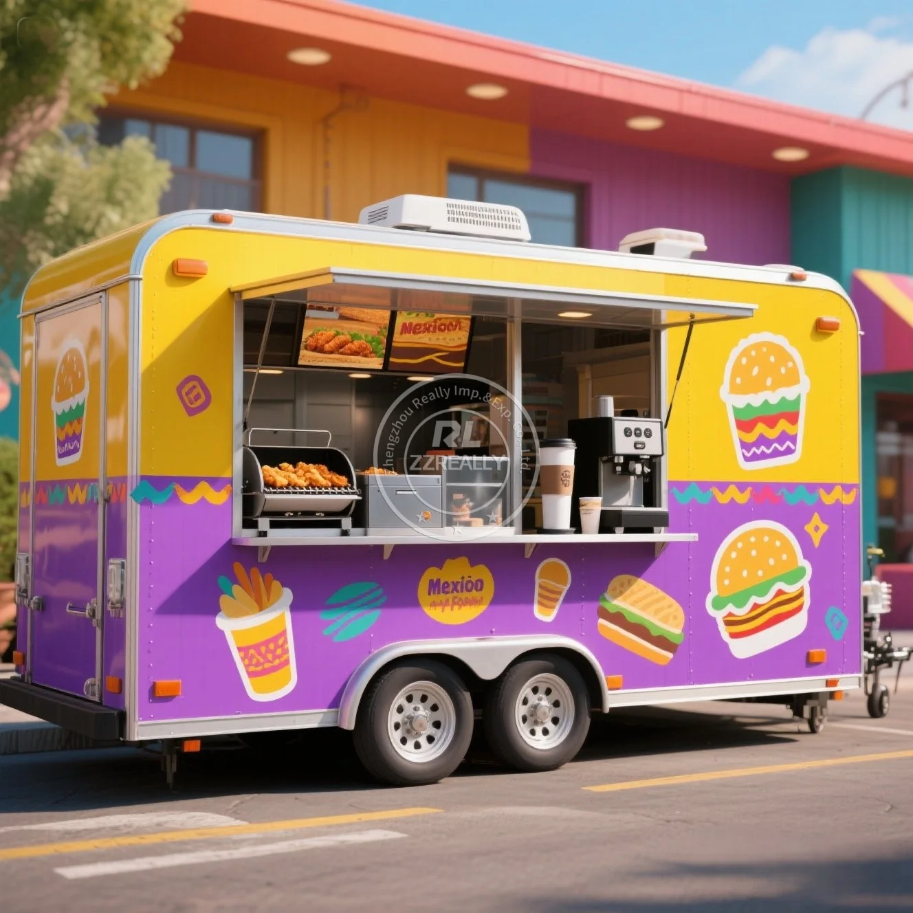 2025 Popular Hot Dog Food Trailer Ice Cream Food Truck Concession Trailer Mobile Freezer Trailer Tents Outdoor Camping