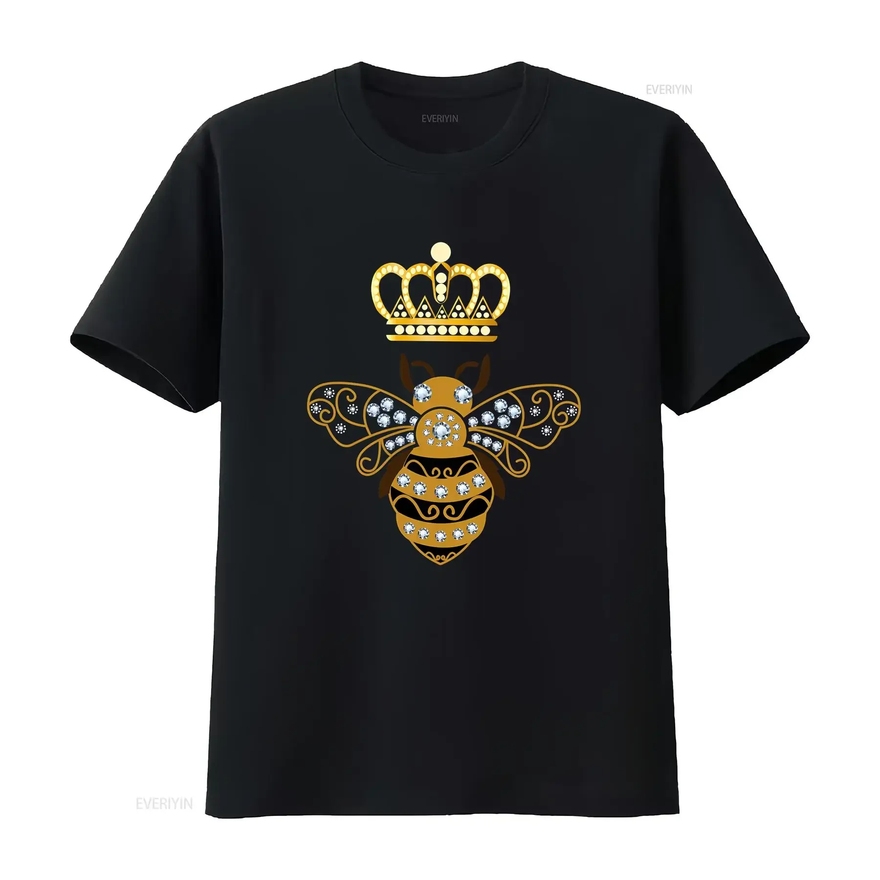 

Queen Bee T Shirt Honey bug Vintage vintage Washed Breathable Stylish Soft designer clothes homme Slightly Casual Versatile