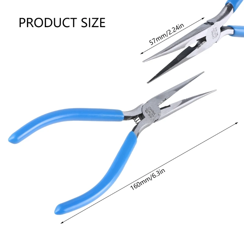 Needle Nose Pliers Small Long Nose Pliers with Wire Cutter Spring Loaded Thin Needle Nose Pliers for Jewelry Making