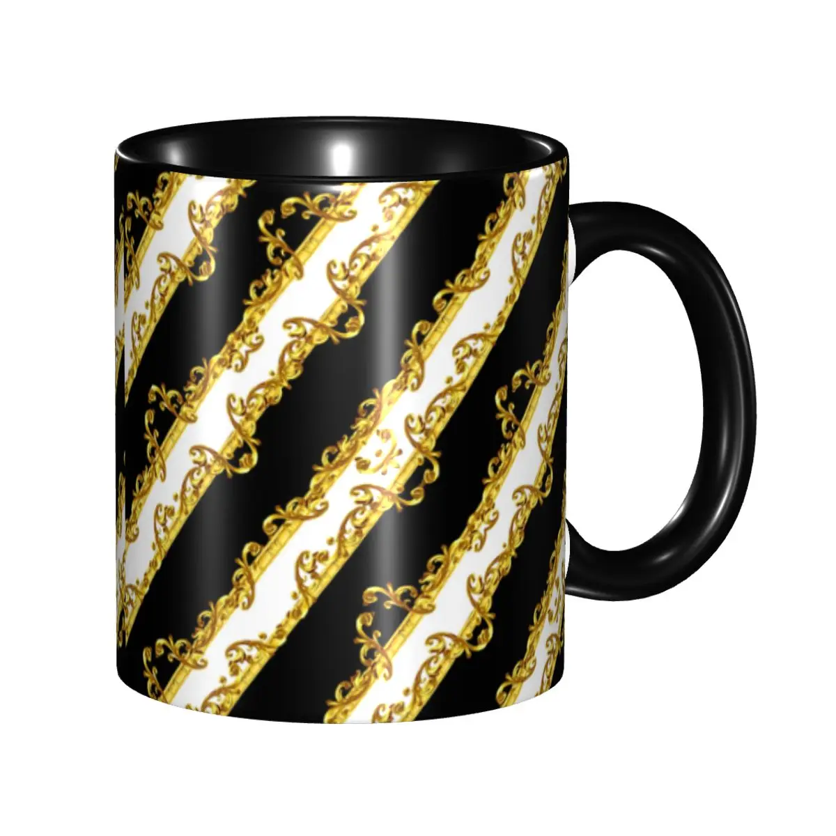

Greek Ornament Baroque Prints GoldenMeander Meandros VINTAGE Coffee Mugs DIY Personalized Ceramic Tea Milk Mug