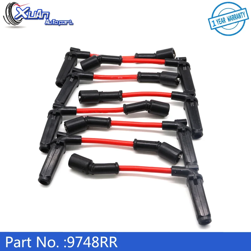 

Комплект проводов свечей зажигания XUAN 9748RR для Chevrolet Corvette Avalanche Silverado Suburban SSR Tahoe Trailblazer для Cadillac Escalade