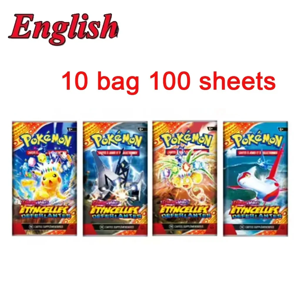 2026 New Pokemon Mega Evolution Phantasmal Flames Trading Cards, Cartoon Battle Collectible Booster Cards, Game Gift Toy
