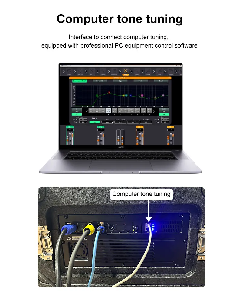 Toni del computer Tuning Active Line Array Altoparlanti Sistema audio Audio Flight Case Concerto Stage Professional Line Array Altoparlante Box