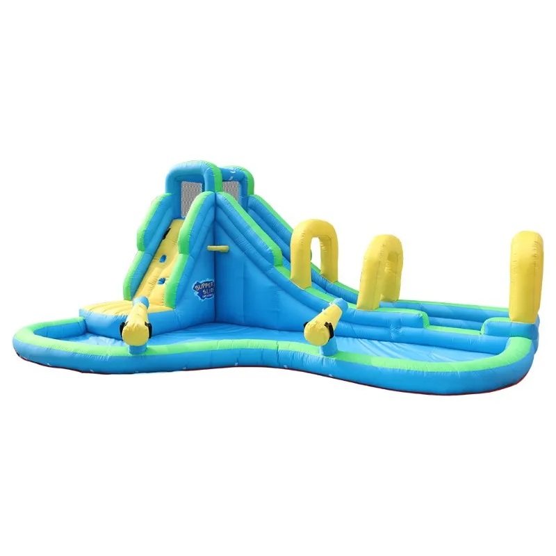 

3-in-1 Fun Large Nylon Inflatable Water Slide Splash Pool & Jumper Castle. China Made. the Perfect Outdoor Activity for Kids