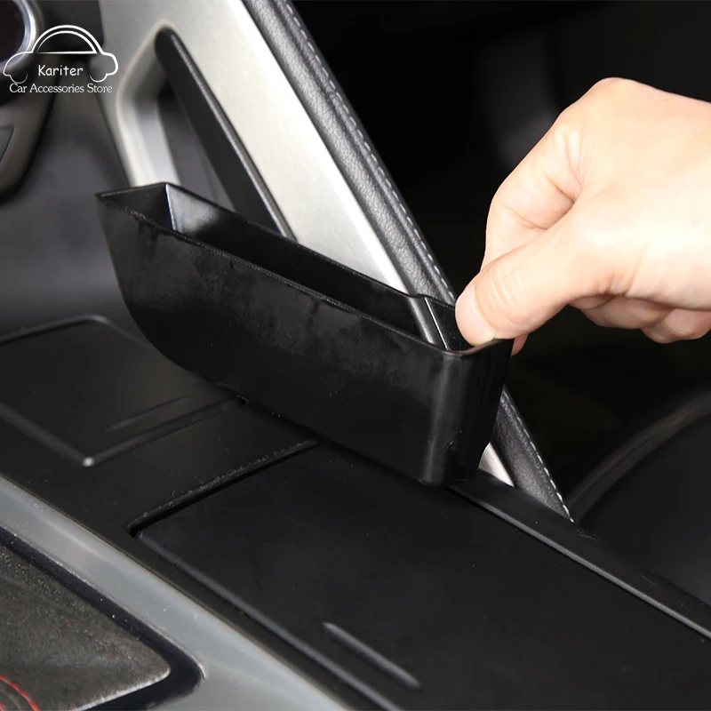 

For Chevrolet Corvette C7 Z06 2014-2019 Black ABS Car Styling Central Shift Panel Side Storage Box Mobile Phone Tray Auto Parts