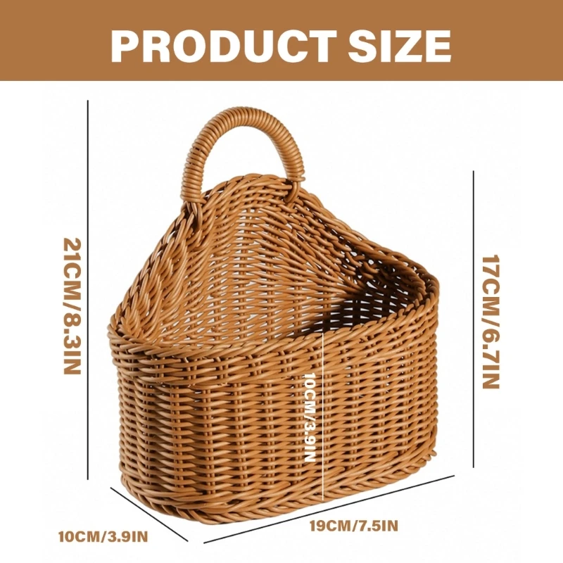 F92B Panier rangement pratique Pruisible Styles tissés robustes Accessoire pour les articles ménagers Utilisation