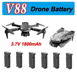 Hot V88 Drone 8K 5G GPS Professional HD Aerial Battery Original 3.7V 1800mAh Battery For V88 Spare Battery Accessories Parts