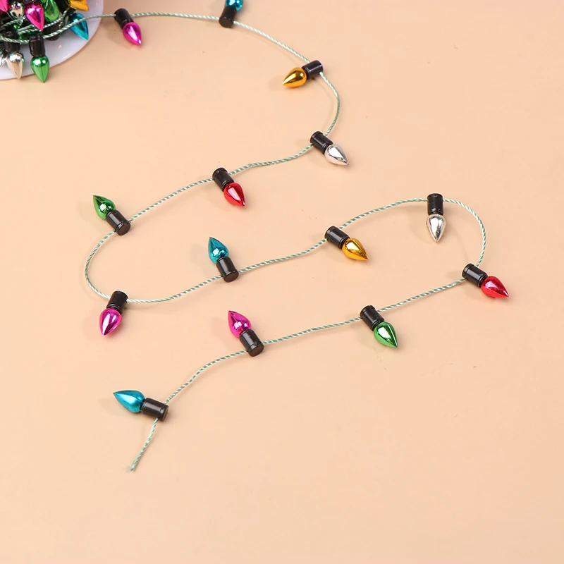 5m/Roll Party Supplies Christmas Lights Garland DIY Small Bulb Ornaments Non-usb Colorful Christmas Tree Decoration