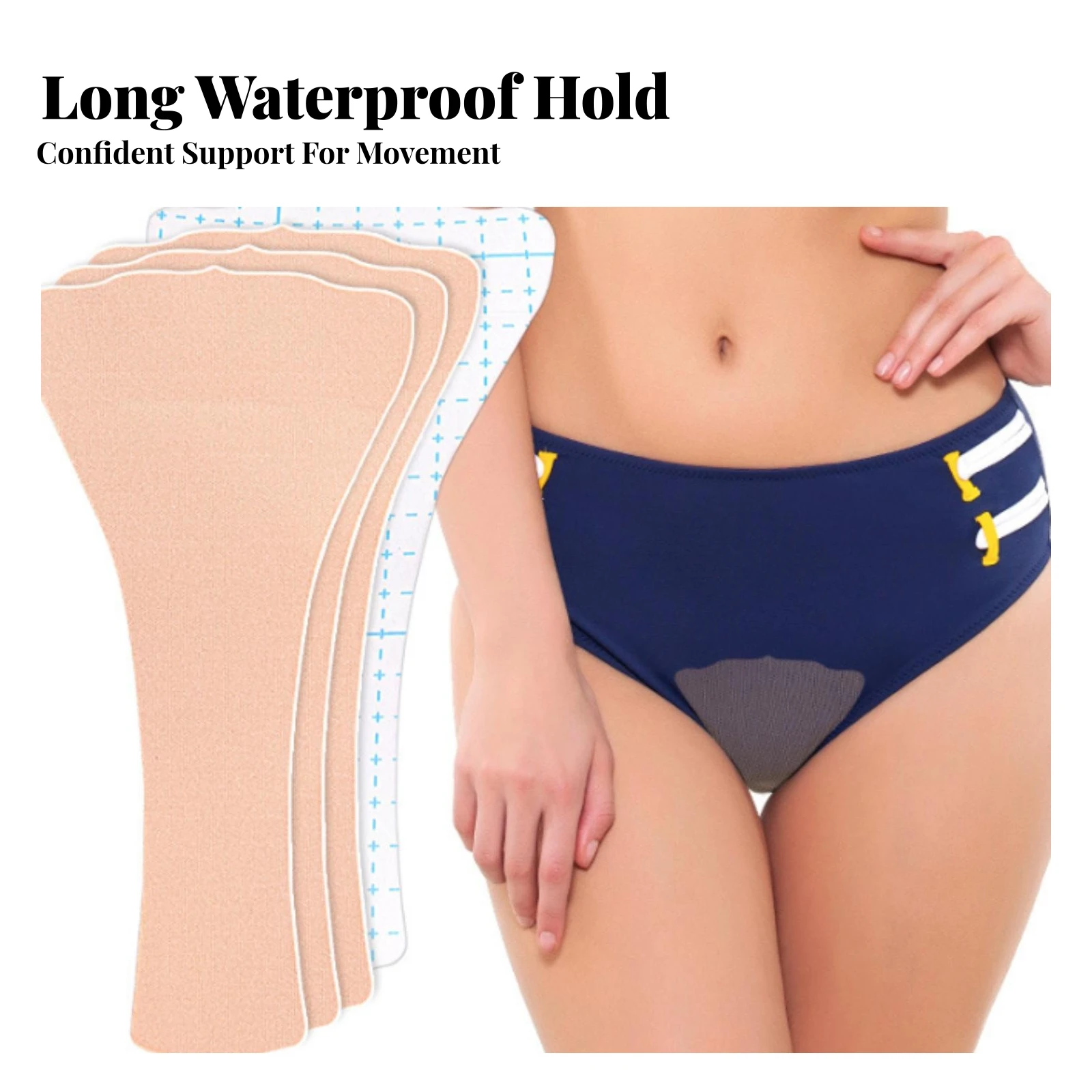 10 Pieces Personal Accessory Temporary Fan-Shaped Body Sticker Textured Swimming Privacy Sticker