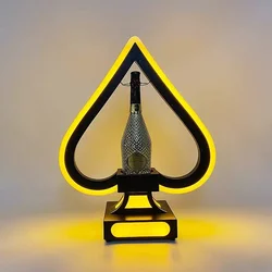 LED Illuminated Ace of Spade Champagne Bottle Presenter Armand de Brignac Glorifier Display Wine Light Box Sign VIP Club service