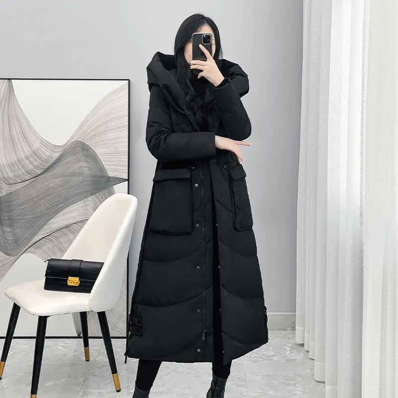 

Женская осенне-зимняя утепленная куртка Y2K в корейском стиле, облегающая хлопковая уличная одежда, парки с капюшоном и длинными рукавами на молнии C258