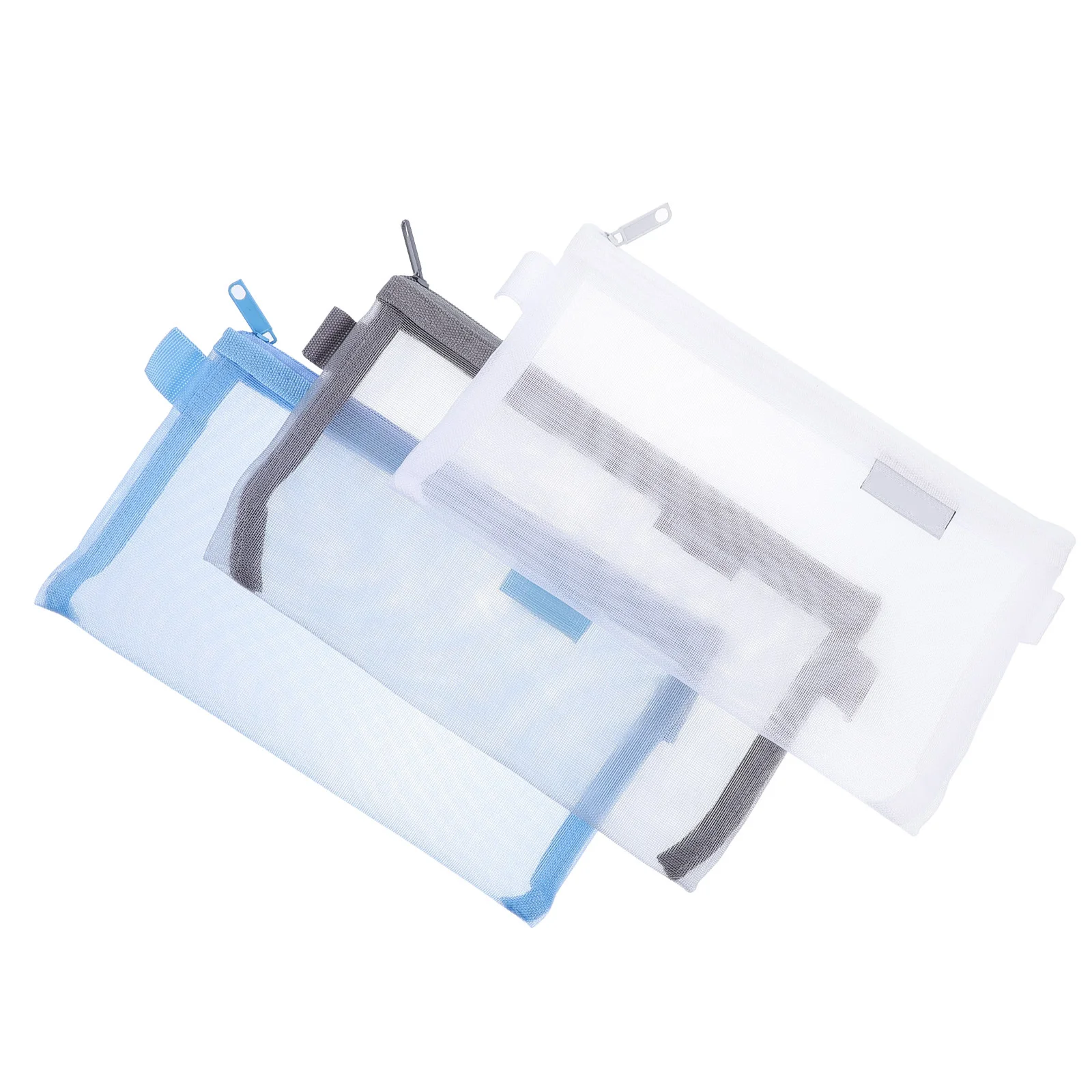 3 قطعة أكياس القرطاسية أكياس القلم الشبكية للأقلام الرصاص تخزين انغلق المحمولة المنظم شفافة اقلام الفحص حامل الطالب