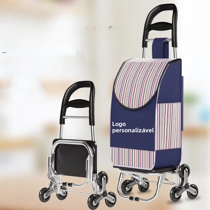 ultra-light-portable-hand-pulled-shopping-cart-foldable-vegetable-buying-car-with-universal-wheels-and-retractable-handle