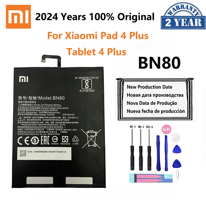 100% Originele Tablet Bm60 Bm61 Bm62 Bn60 Bn80 Batterij Voor Xiaomi Mi Pad Mipad 1 2 3 4 Plus Vervangende Batterijen Bateria