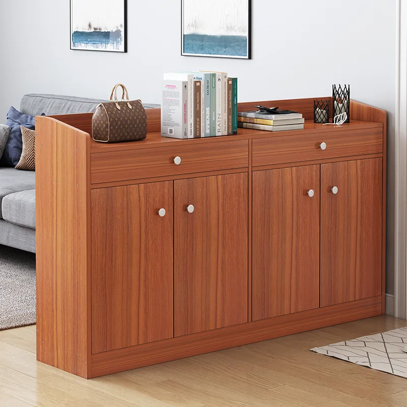 

Shoe cabinet household entrance entrance balcony storage imitation solid wood e****mical large capacity simple