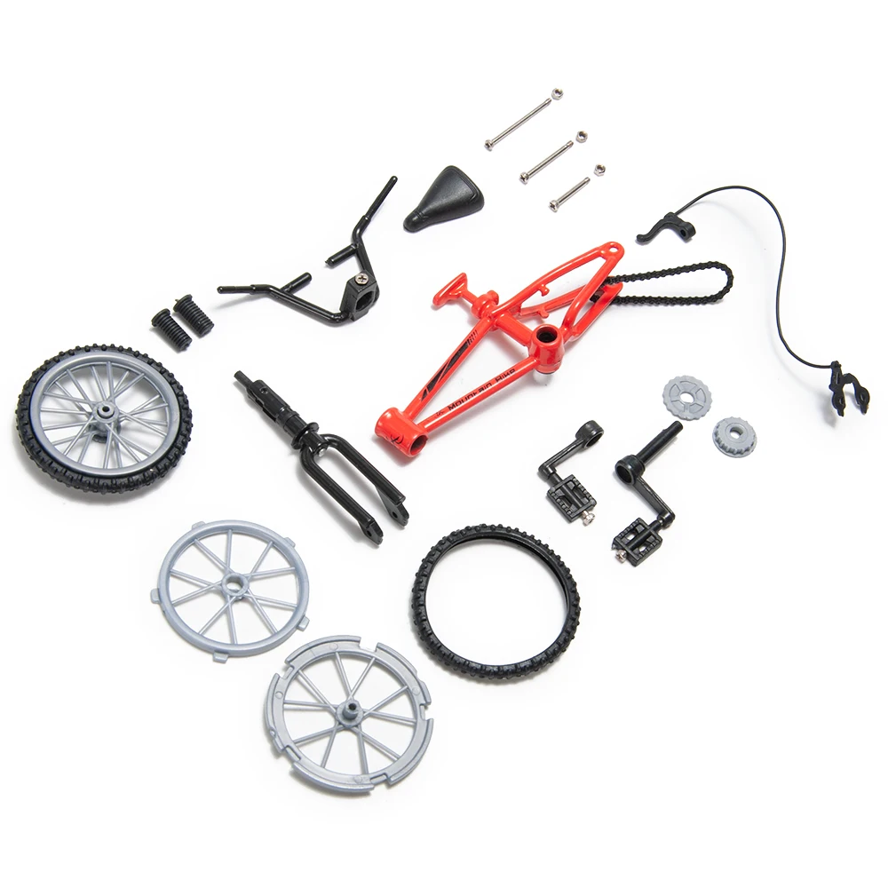 YEAHRUN Simulation Plastic Mini Bicycle Bike Model Scale for Axial SCX10 Redcat Tamiya 1/10 RC Crawler Car Decoration Accessory