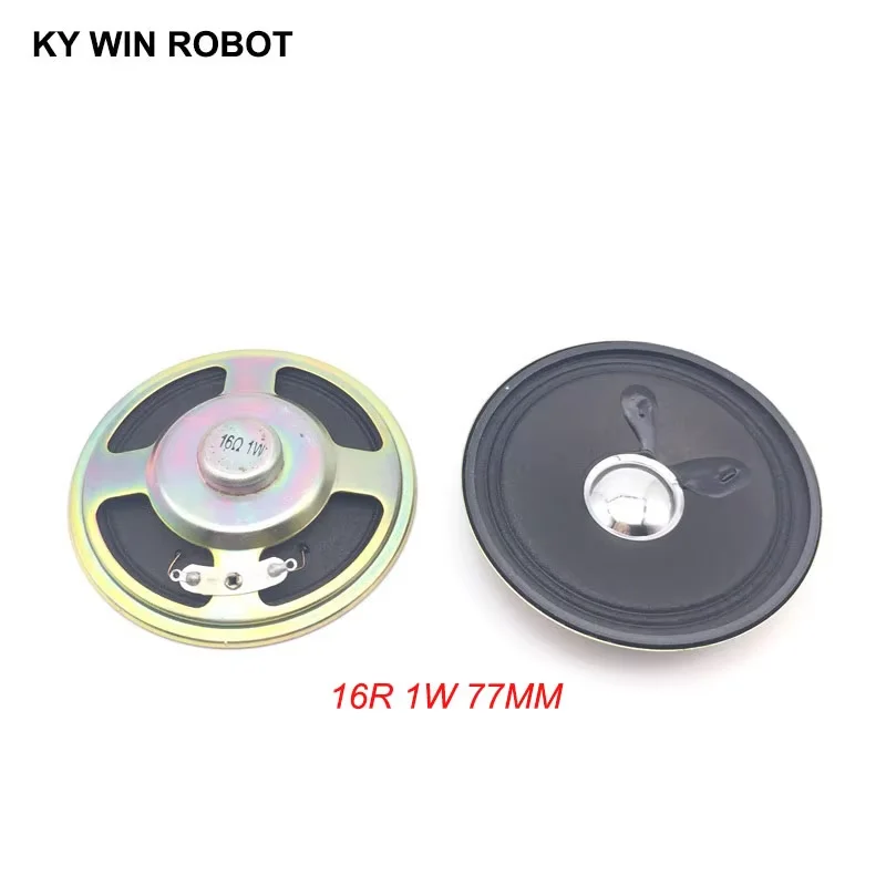 

2pcs/lot New Ultra-thin speaker 16 ohms 1 watt 1W 16R speaker Diameter 77MM 7.7CM thickness 18MM