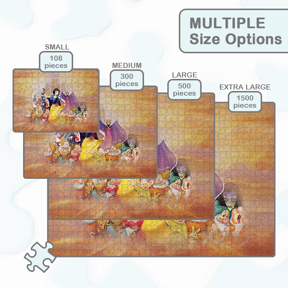 Branca de neve quebra-cabeças os sete anões jogos e quebra-cabeças nuvens castelo celestial dos desenhos animados aprendizagem educação jogos montessori