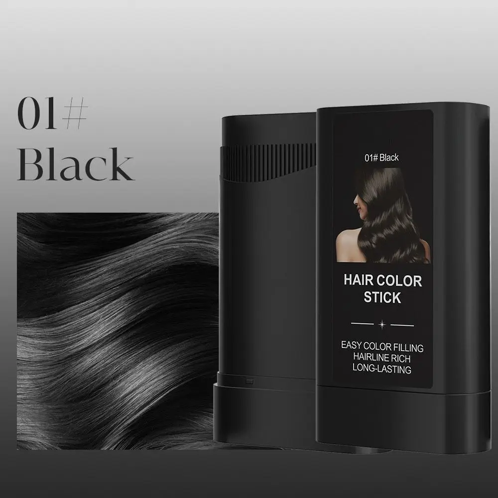 New Waterproof Comb Hair Dye Black Color Easy to Use Hair Colouring Cream Sweat-proof Hair Dye Comb Stick for Gray Hair Coverage