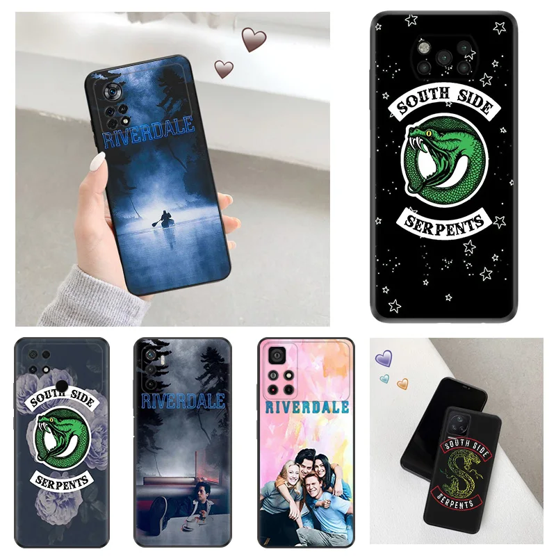 Anti-Drop Soft Phone Case For Xiaomi Poco x5 5G x4 x3 pro f1 f3 gt f4 f5 m5 m4 m3 c40 c50 c51 Fashion Riverdale Serpents Cover