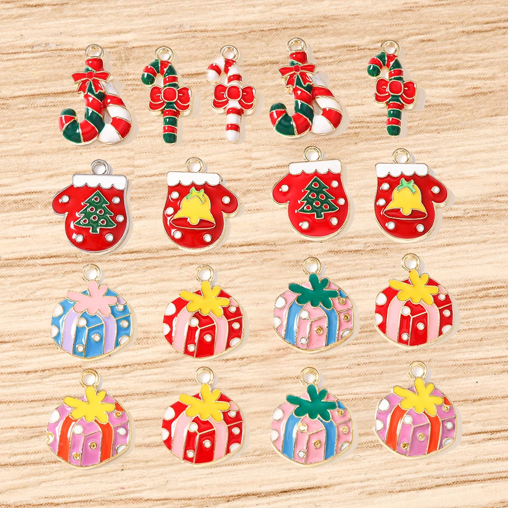 Tusember 10 個ミックスかわいいエナメルクリスマス - Jewelry Making Gloves のレビューと価格