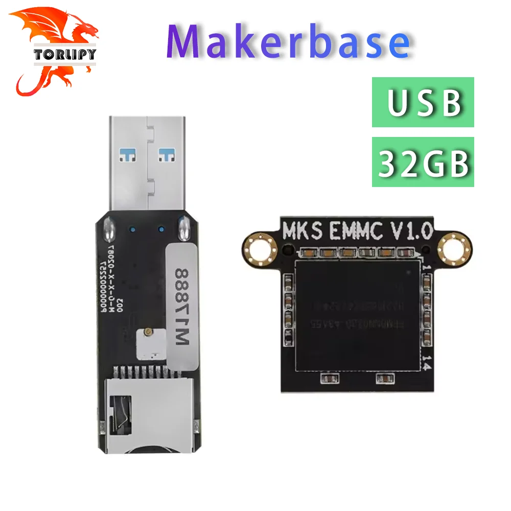 Makerbase MKS EMMC-ADAPTER V2 USB 3.0 Reader 32GB memory expansion card For MKS EMMC Module Micro SD TF Card MKS Pi MKS SKIPR 3D