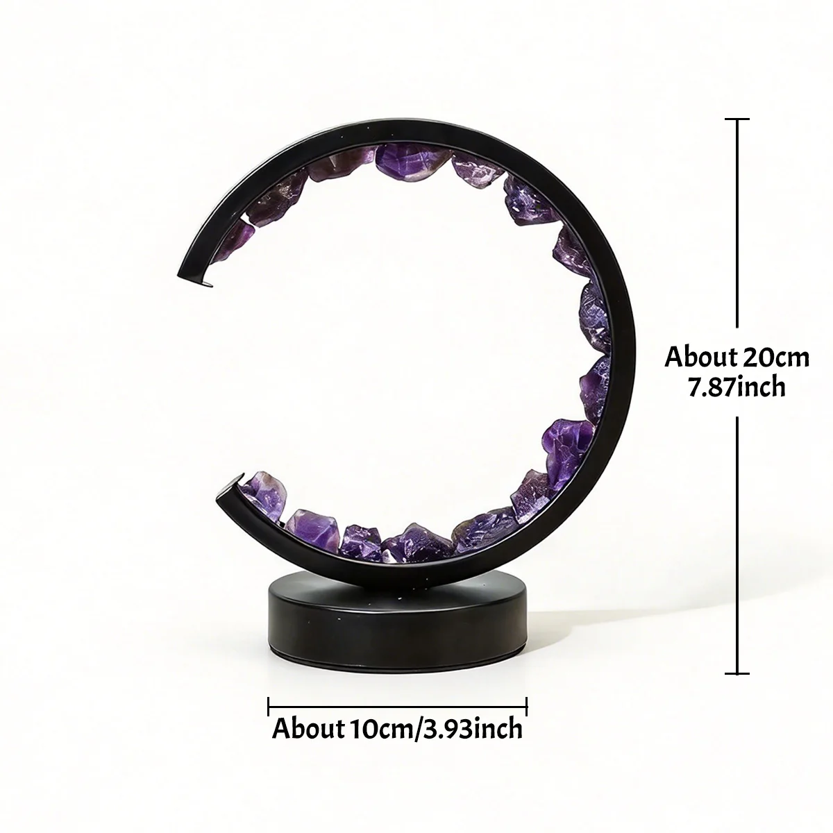 1pc Natural Crystal Rough Stone C-shaped Night Light, USB Bedroom Bedside Lamp, Ambient Light Ornament