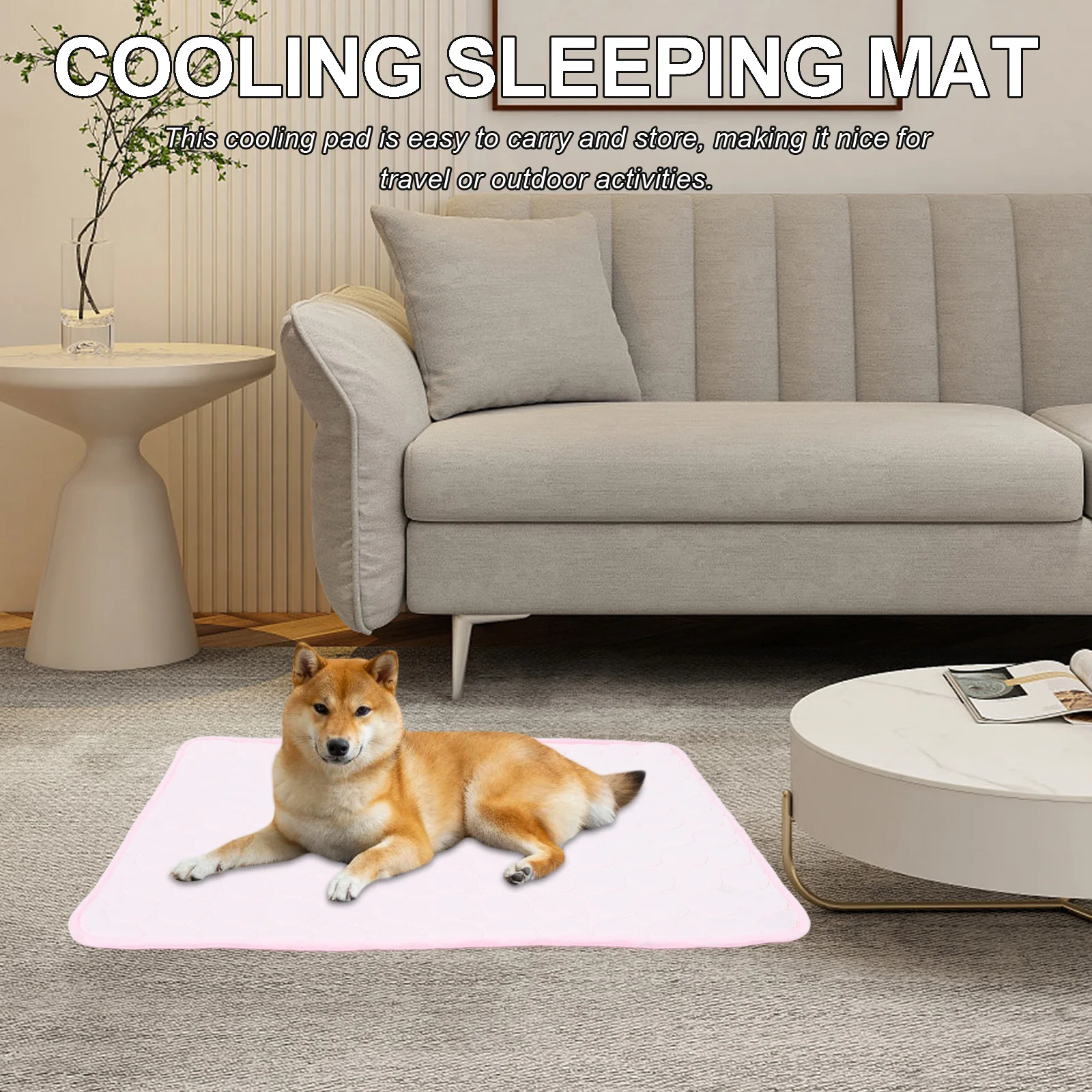 

Cooling Dog Bed Self-Chill Pet Mat for Cats Dogs No Electricity Required Large Non-Slip Summer Pad for Indoors Outdoors Travel