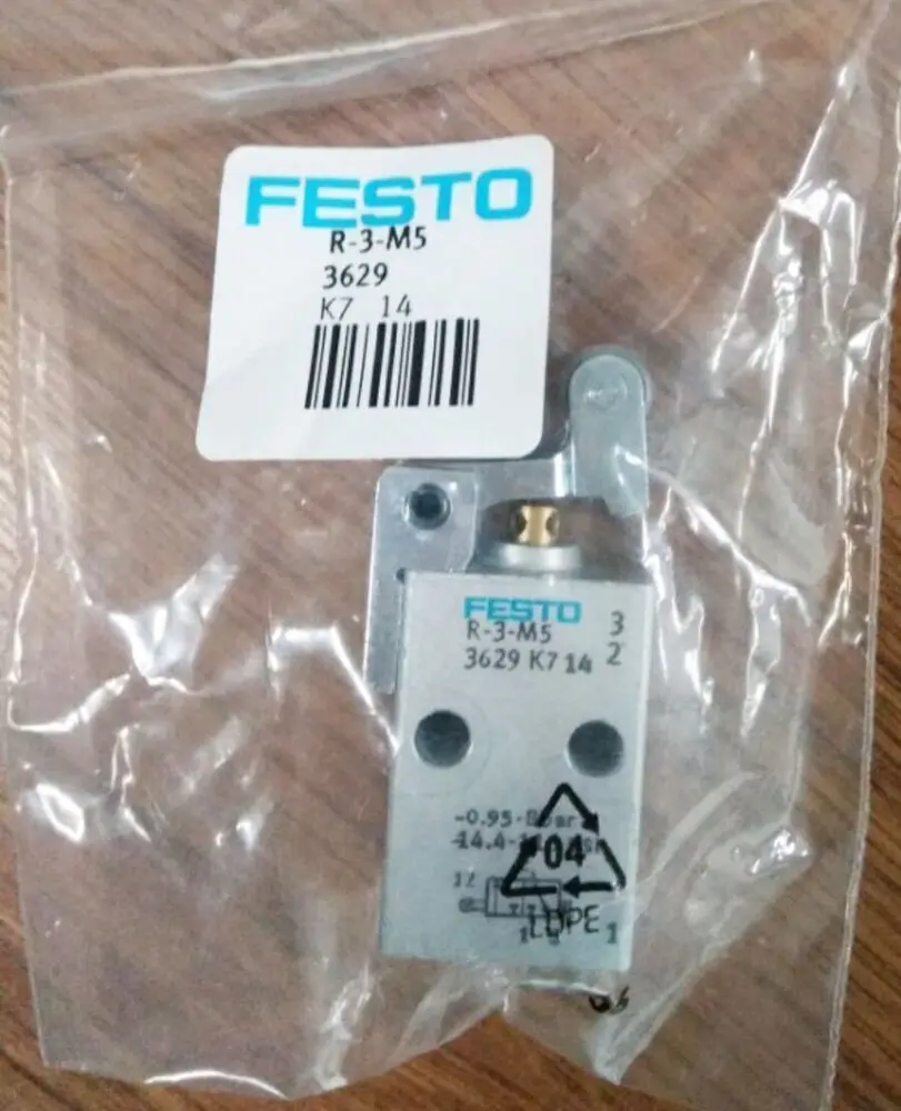 

Festo R-3-M5 3629 Roller Lever Valve New One Free Shipping R3M5