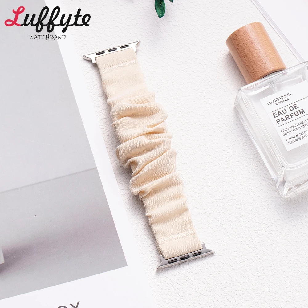 حزام قماش مرن مطبوع لطيف لساعة أبل سلسلة 1-10 SE أساور المعصم لساعة iWatch 49/46/45/44/42/41/40/38 مللي متر #6