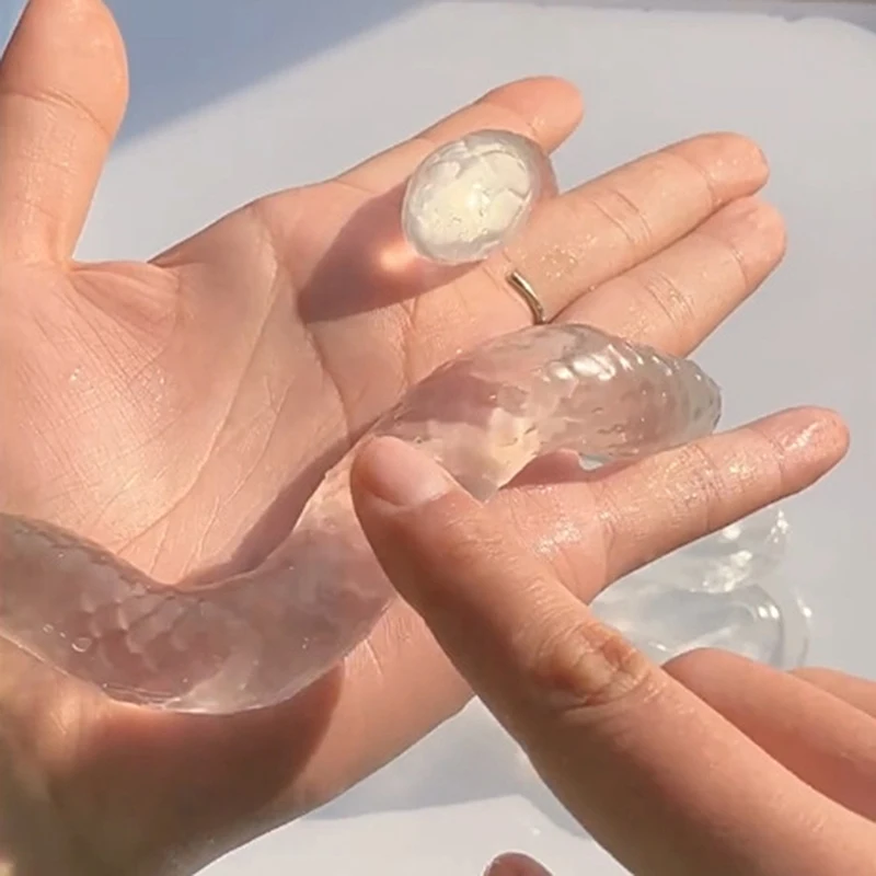 1-delig transparant simulatie slang decompressie speelgoed release stress knijpen kinderen knijpen rekwisieten verjaardagscadeaus