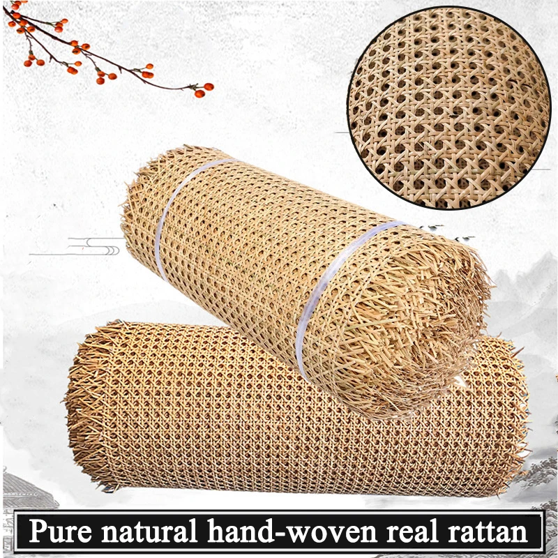 0.8-1.4 Meters 40cm-45cm Width Real Cane Webbing Canada Natural Indonesian Rattan for Chair Table Nachtkastje Repairing Material